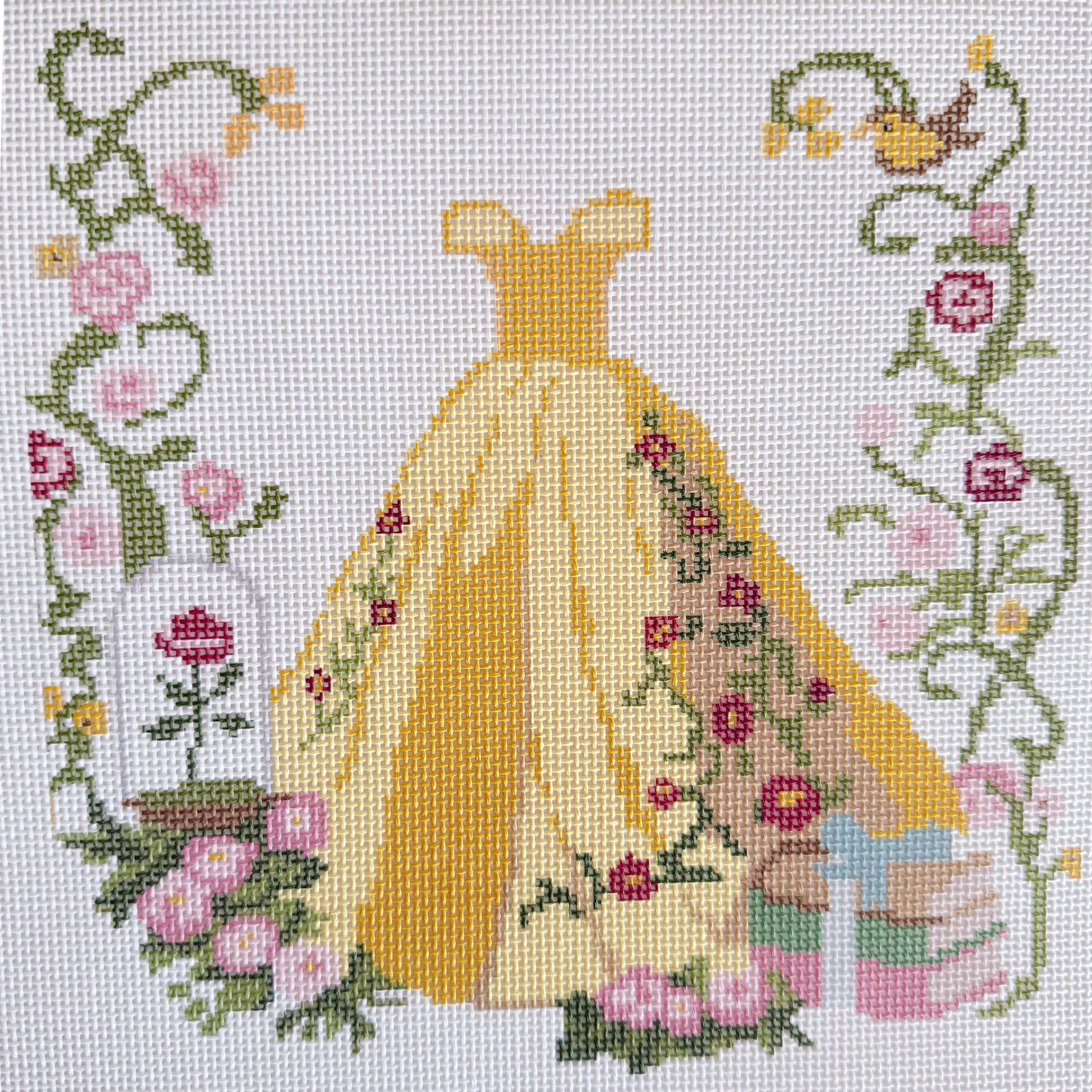 princess dress embroidery design Princess Embroidery Design - 7 Sizes